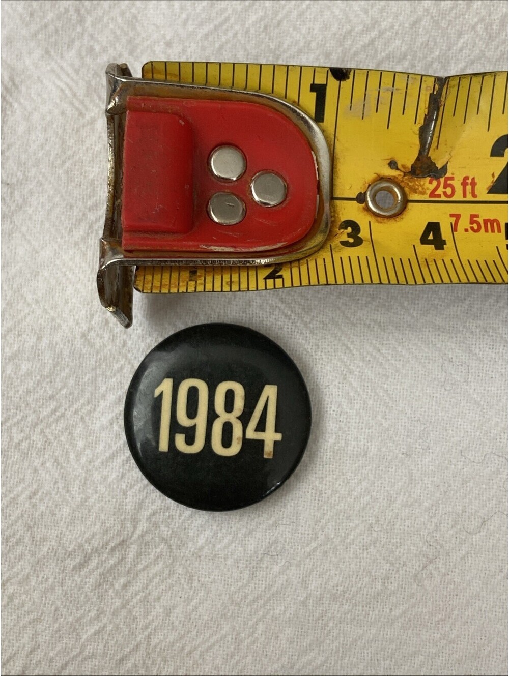 George Orwell 1984 Freedom is Slavery Pinback Button Badge Pin Retro Vintage 462